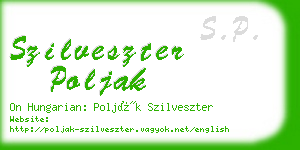 szilveszter poljak business card